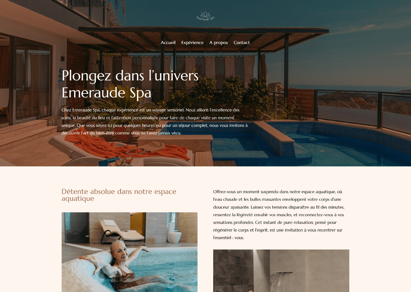 MacBook Air - template de site de spa - création site wordpress.