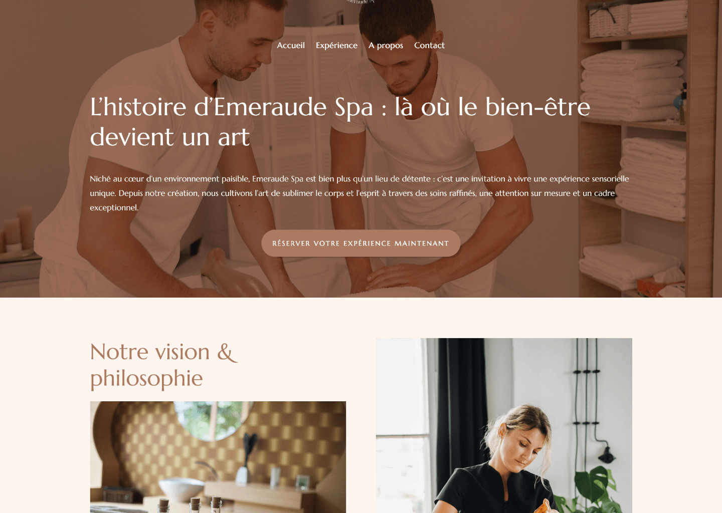 Mockup MacBook Air - template de site de spa - création site wordpress