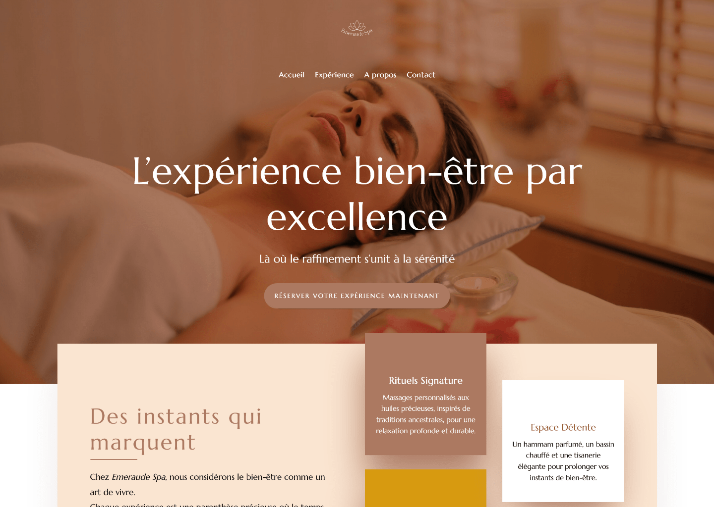 Mockup macbookair template de site de spa - création site wordpress